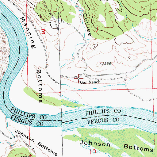 Topographic Map of Rock Creek School (historical), MT
