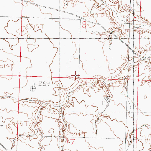 Topographic Map of Linair School (historical), MT