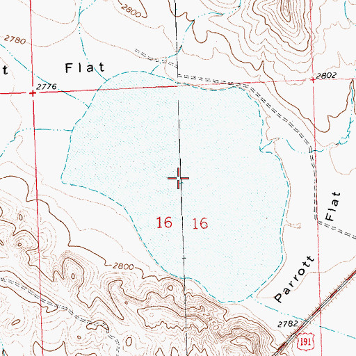 Topographic Map of Parrot Lake, MT