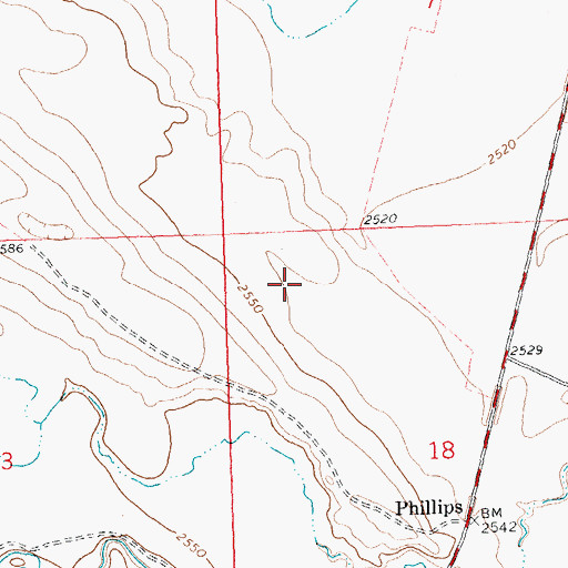 Topographic Map of Phillips School (historical), MT