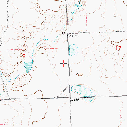 Topographic Map of Ester Lake School (historical), MT