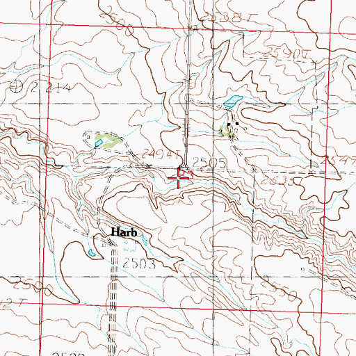 Topographic Map of South Harb School (historical), MT