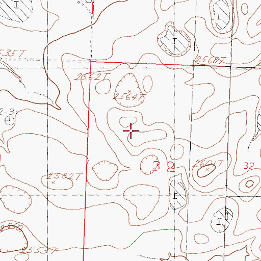 Topographic Map of Higdem School (historical), MT