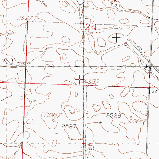 Topographic Map of Busy Bee School (historical), MT