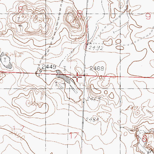 Topographic Map of South Bench School (historical), MT