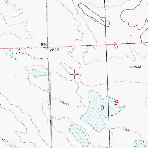 Topographic Map of Barton School (historical), MT