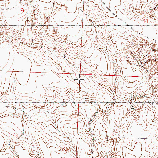 Topographic Map of Prairie Center School (historical), MT