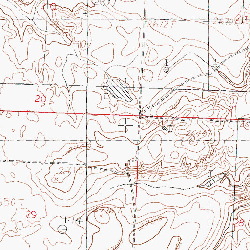 Topographic Map of Pleasant View School (historical), MT