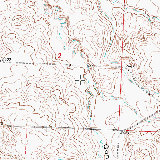 Topographic Map of Black Coulee School (historical), MT