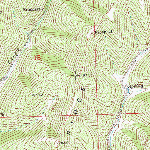 Topographic Map of Sleepy Ridge, CO