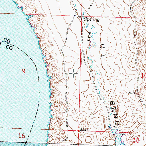 Topographic Map of U L School (historical), MT