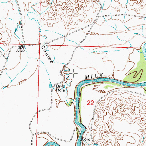 Topographic Map of Newberg Post Office (historical), MT
