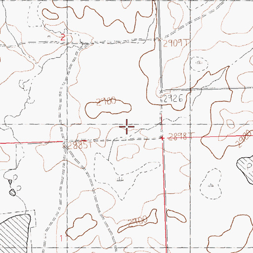 Topographic Map of Lost Lake Post Office (historical), MT