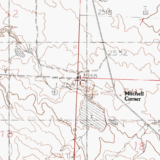 Topographic Map of Linair Post Office (historical), MT
