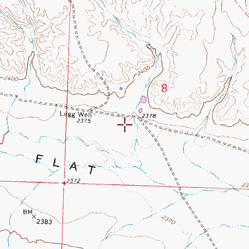 Topographic Map of Legg Post Office (historical), MT