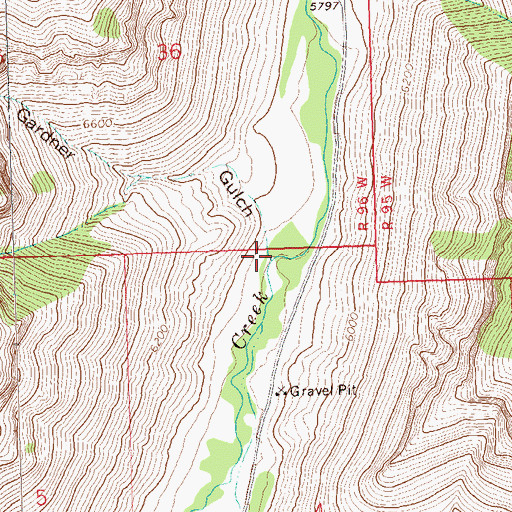 Topographic Map of Gardner Gulch, CO