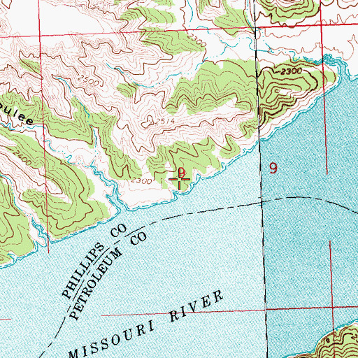 Topographic Map of Fort Andrew (historical), MT