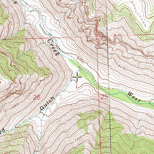 Topographic Map of Red Gulch, CO