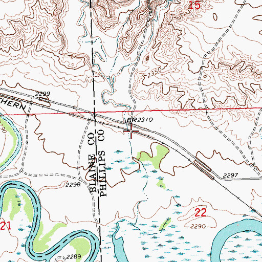 Topographic Map of Haro (historical), MT