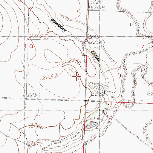 Topographic Map of East Malta Colony, MT