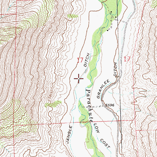 Topographic Map of Jangle Ditch, CO