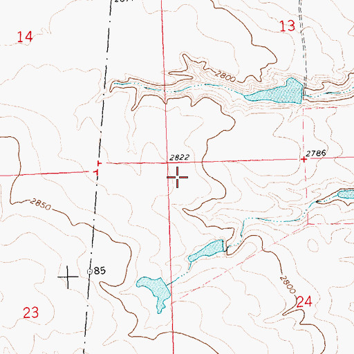 Topographic Map of Brookside Post Office (historical), MT