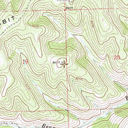 Topographic Map of Jackrabbit Ridge, CO