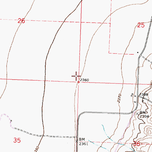 Topographic Map of Box Elder (historical), MT