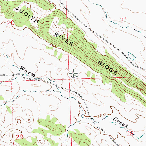 Topographic Map of Belmont Post Office (historical), MT