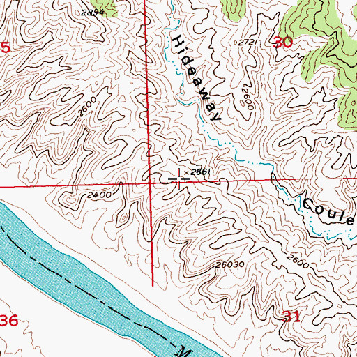 Topographic Map of Fortress Butte, MT