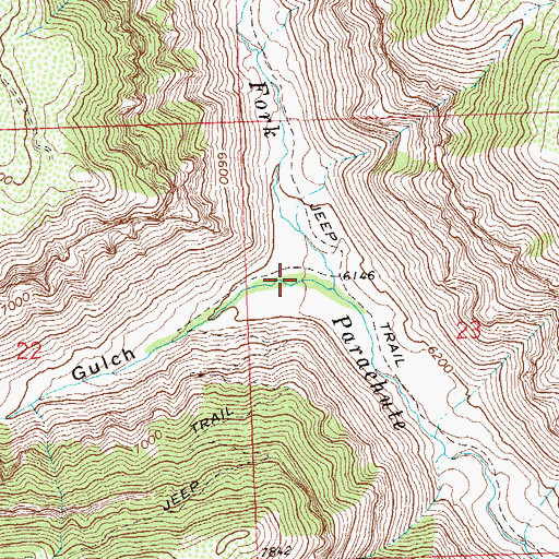 Topographic Map of Light Gulch, CO