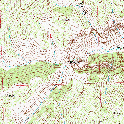 Topographic Map of Little Creek, CO