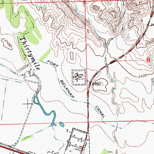 Topographic Map of Harlem Cemetery, MT