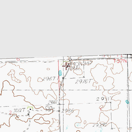 Topographic Map of Port of Turner, MT