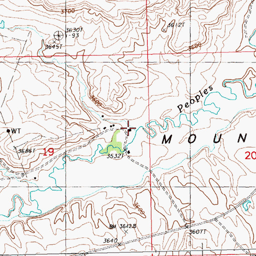 Topographic Map of Crown Butte Creek, MT
