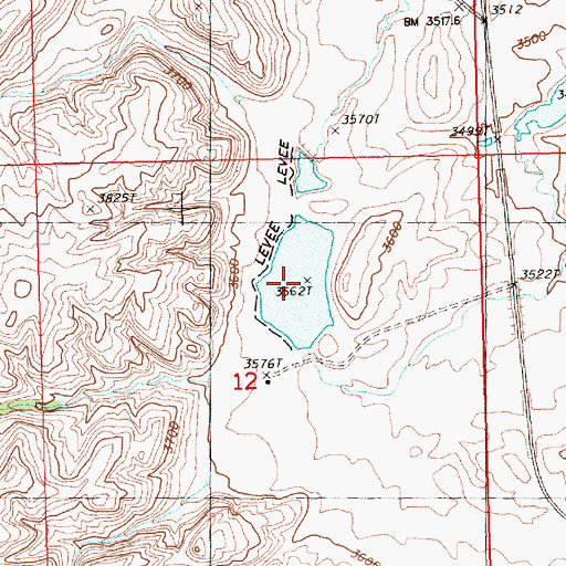 Topographic Map of Ross Lake, MT