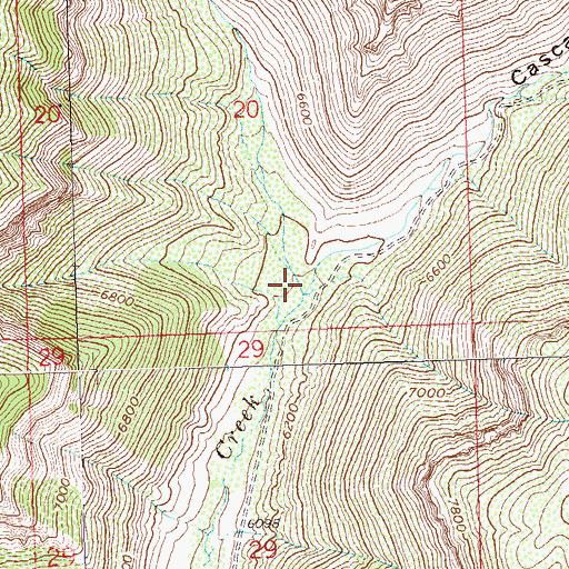 Topographic Map of Cascade Canyon, CO