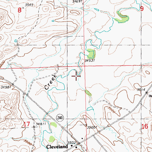 Topographic Map of Schultz Creek, MT