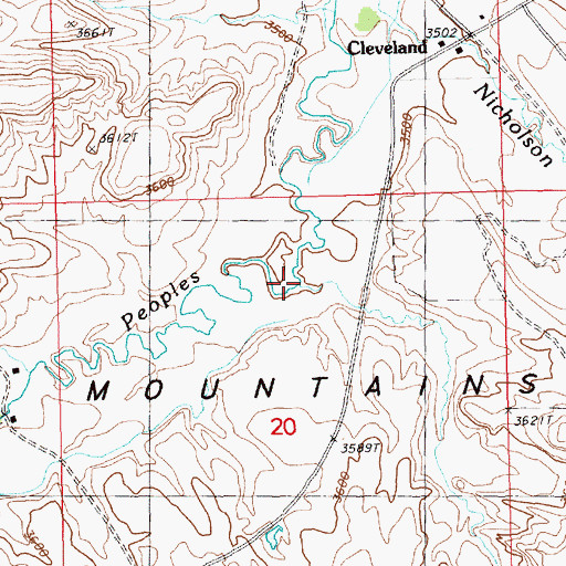 Topographic Map of Willow Creek, MT
