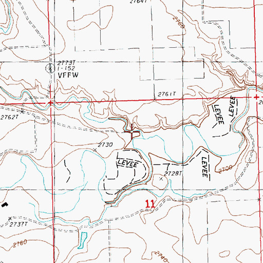 Topographic Map of Willman Coulee, MT