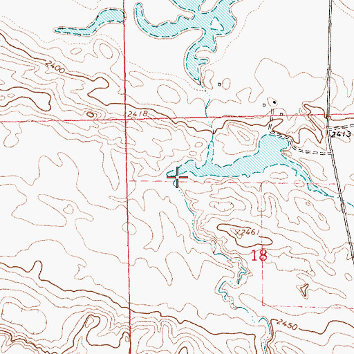 Topographic Map of Reservoir Coulee, MT