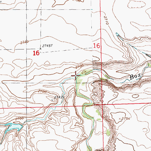 Topographic Map of Hanson Coulee, MT