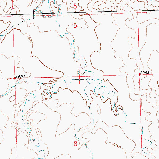 Topographic Map of Spotted Bird Creek, MT