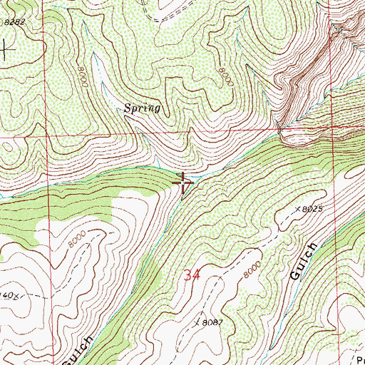 Topographic Map of House Log Gulch, CO