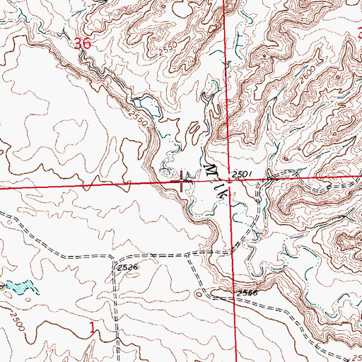 Topographic Map of Eureka Creek, MT
