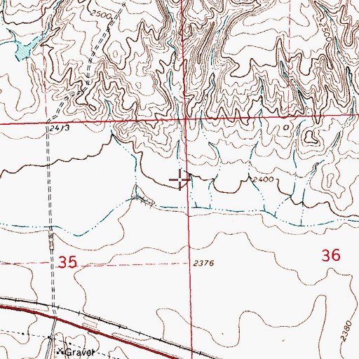 Topographic Map of Zualtieri Coulee, MT