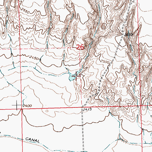 Topographic Map of Murphy Coulee, MT