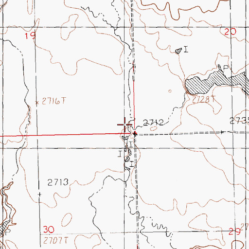 Topographic Map of Twin Coulee, MT