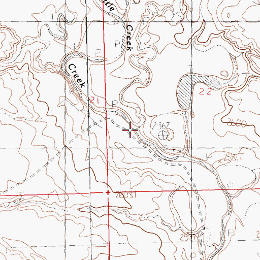 Topographic Map of Corregan Coulee, MT