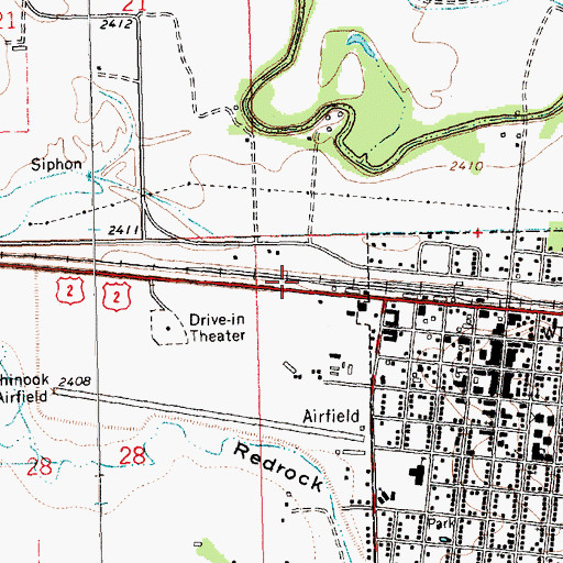 Topographic Map of Battle of Bears Paw Historical Marker, MT